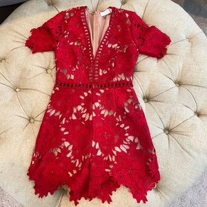 NWOT ASTR The Label Lace Romper, Size XS